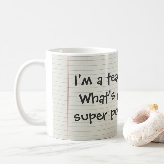 Super Power Teacher Mok (Met donut)