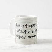 Super Power Teacher Mok (Voorkant links)
