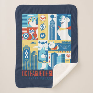 Super Powered Pack Art Deco Metropolis Sherpa Deken