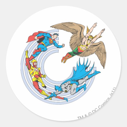 Super Powers™ Collectie 7 Ronde Sticker (Voorkant)