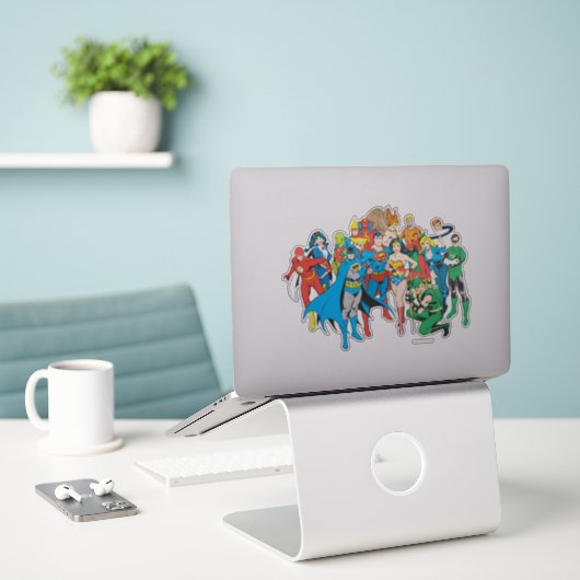 Super Powers™-Collectie Sticker (Laptop op bureau)