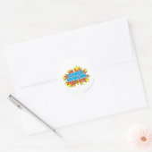 Super Powers™ Logo Blue Ronde Sticker (Envelop)