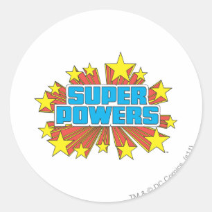 Super Powers™ Logo Blue Ronde Sticker
