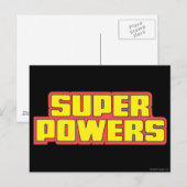 Super Powers™ Logo geel Briefkaart (Voorkant / Achterkant)