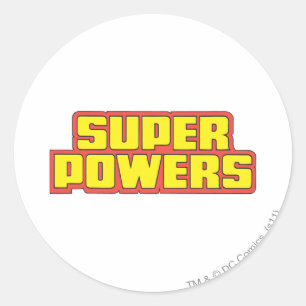 Super Powers™ Logo geel Ronde Sticker