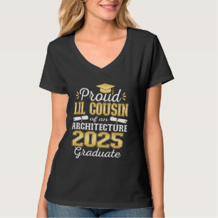 Super Proud Little Cousin 2025 Architectuur Gradua T-shirt