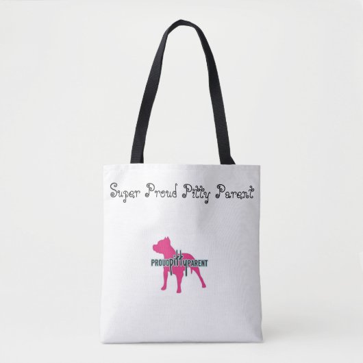 Super Proud Pitty Parent Pride Canvas tas (Voorkant)