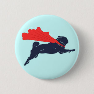 Super Pug-Button Ronde Button 5,7 Cm