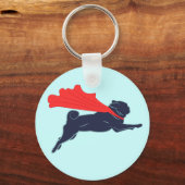 Super Pug Sleutelhanger (Voorkant)