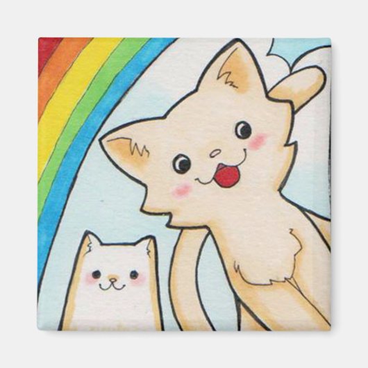 Super Rainbow Kittens Magnet (Devant)