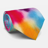 Super Rainbow Tie Dye Necktie Stropdas (Opgerold)
