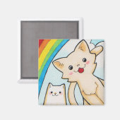 Super regenboog kittens magneet (Voorkant / Achterkant)
