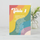 Super Retro Arc-en-ciel Numéro de table Nom de l'i (Debout devant)