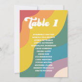 Super Retro Arc-en-ciel Numéro de table Nom de l'i (Dos)