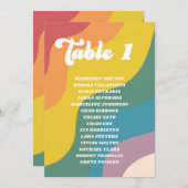 Super Retro Arc-en-ciel Numéro de table Nom de l'i (Devant / Derrière)