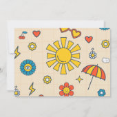 Super Retro Daisy Anniversaire Photo Carte de reme (Dos)