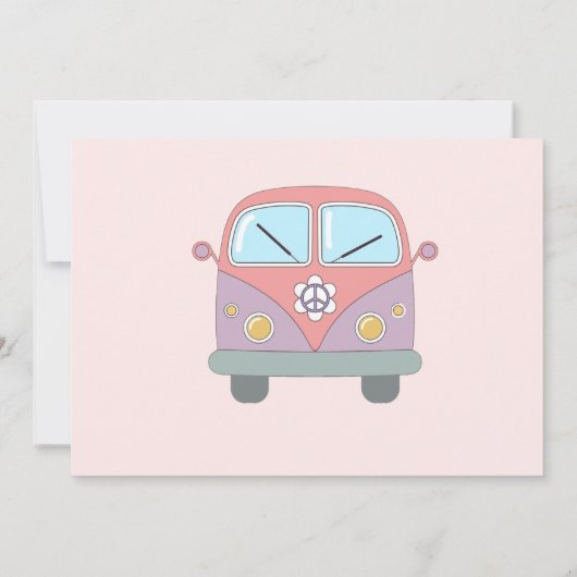 Super Retro Daisy Rainbow Birthday Carte de remerc (Dos)