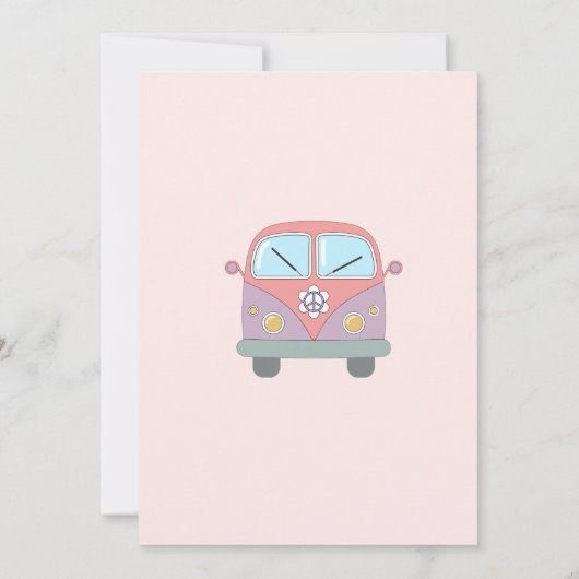 Super Retro Daisy Rainbow Birthday Carte de remerc (Dos)