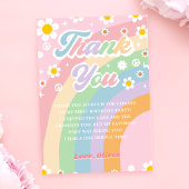 Super Retro Daisy Rainbow Birthday Carte de remerc
