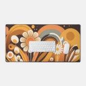 Super Retro les années 70 Floral Abstrait (Clavier et souris)