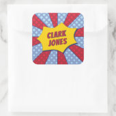 SUPER (ROOD) VIERKANTE STICKER (Tas)