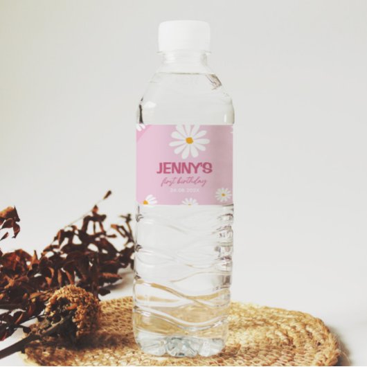 Super rose marguerite Anniversaire Étiquette boute