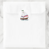 Super Sailboot Ronde Sticker (Tas)