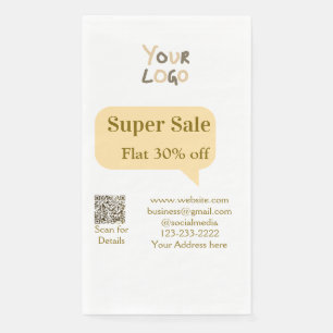 super sale bedrijfs korting scan QR code details Servet