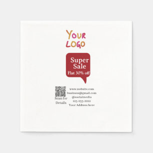 super sale bedrijfs korting scan QR code details Servet