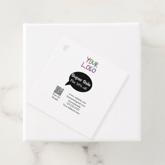 super sale business discount scan QR code details Bedankjes Labels (In situ)