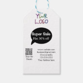 super sale business discount scan QR code details Cadeaulabel (Voorkant)