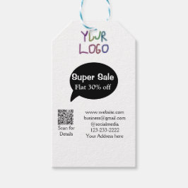 super sale business discount scan QR code details Cadeaulabel