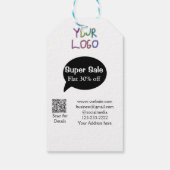 super sale business discount scan QR code details Cadeaulabel (Achterkant)