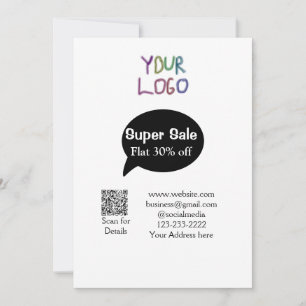super sale business discount scan QR code details Kaart