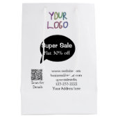 super sale business discount scan QR code details Medium Cadeauzakje (Achterkant)