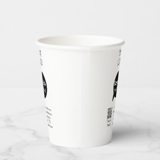 super sale business discount scan QR code details Papieren Bekers (Rechts)