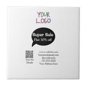 super sale business discount scan QR code details Tegeltje