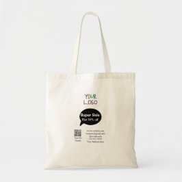 super sale business discount scan QR code details Tote Bag