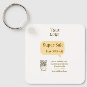 super sale zakelijke korting scan QR-code details  Sleutelhanger