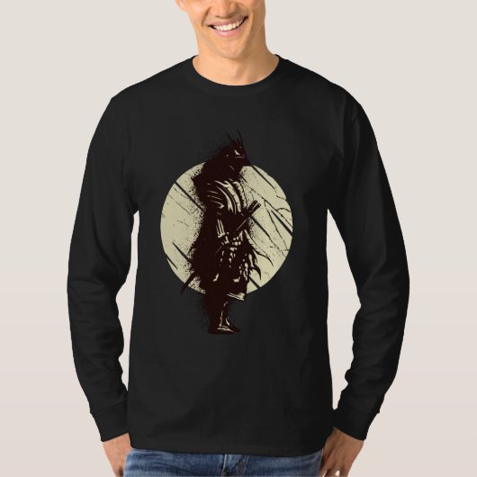Super Samurai Warrior Silhouette Design T-shirt (Voorkant)