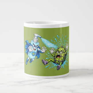 Super Sanitizer vs. Germ Monster Extra Grote Beker