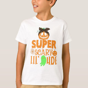 SUPER SCARY LIL' DUDE - CUTE SCARY PUMPKIN T-SHIRT