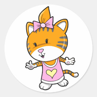 Super Schattige Baby Meisje Tijger Stickers