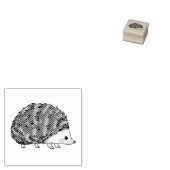 Super schattige egel 	rubberstempel (Gestempeld)