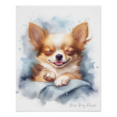 Super schattige engel slapende pup Chihuahua Hond  Perfect Poster (Voorkant)