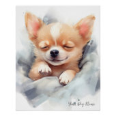 Super schattige engel slapende pup Chihuahua Hond  Perfect Poster (Voorkant)