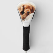 Super schattige engel slapende puppy Cocker Spanie Golfheadcover (Voorkant)