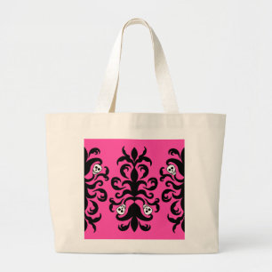 Super schattige gothische schedel, grote canvas ta tote bag