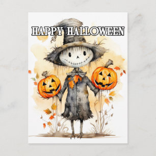 Super Schattige Halloween Pop Illustratie Briefkaart