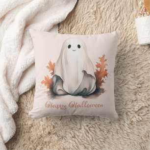 Super Schattige Herfstbladeren Gelukkig Halloween Kussen